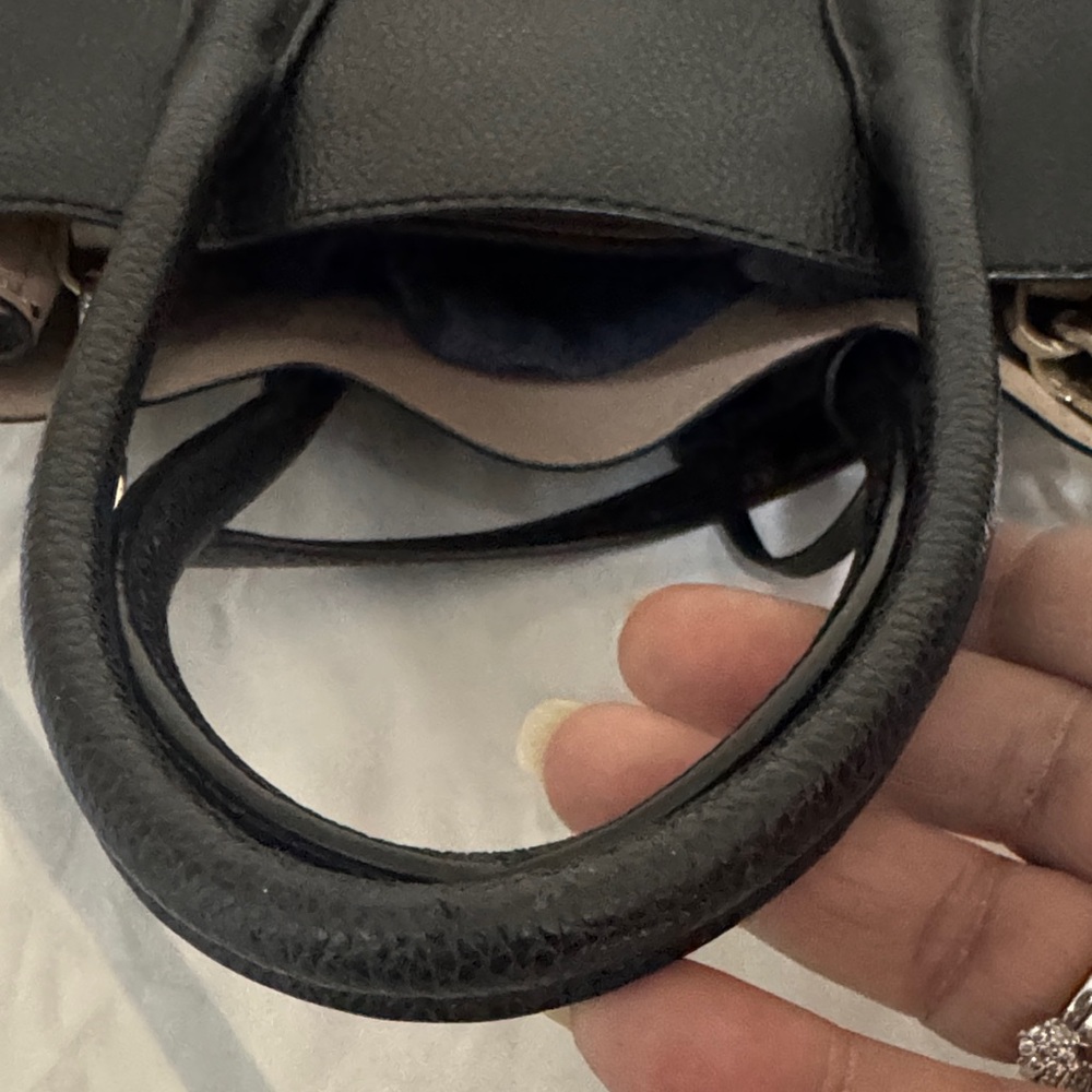 kate spade Black Leather Tote with pale pink interior - Picture 7 of 12